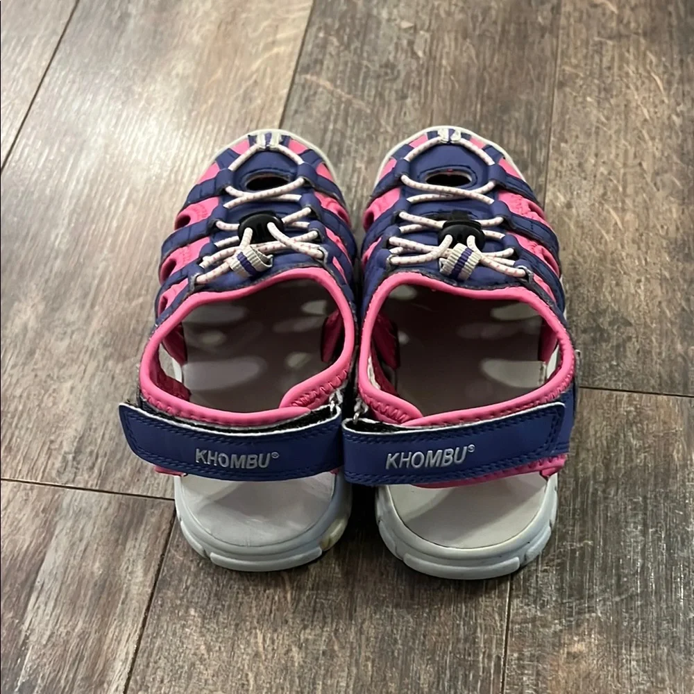 Khombu Pink and Blue Water Shoes with Closed-Toe Design